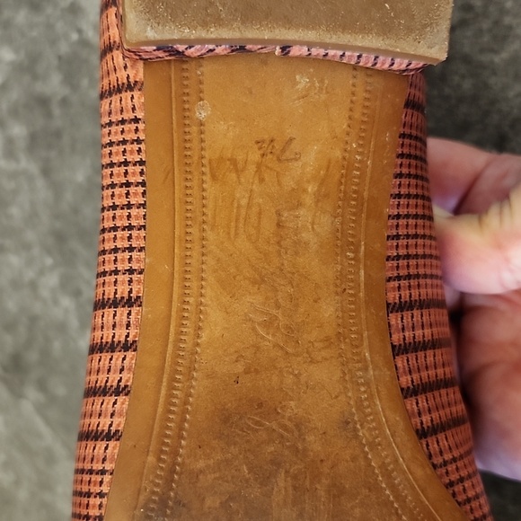 Sam Edelman slip on rain loafer pink red plaid size 7.5 - Picture 7 of 8